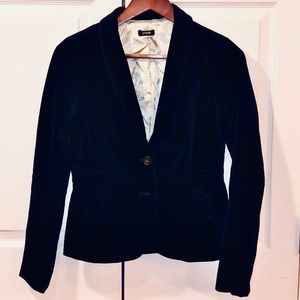 J. Crew Eden Velvet Blazer - Darkest Indigo